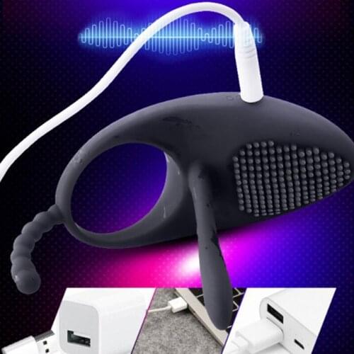 Vibrating Cock Delay Ring Clitoral Stimulation Raised Stretchy Prolong Enhancer