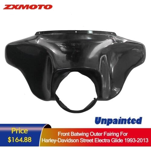 ZXMOTO Front Batwing Outer Fairing For harley davidson Street Electra Glide 1993-2013 Unpainted ZXMT Nose Motorcycle Accessories