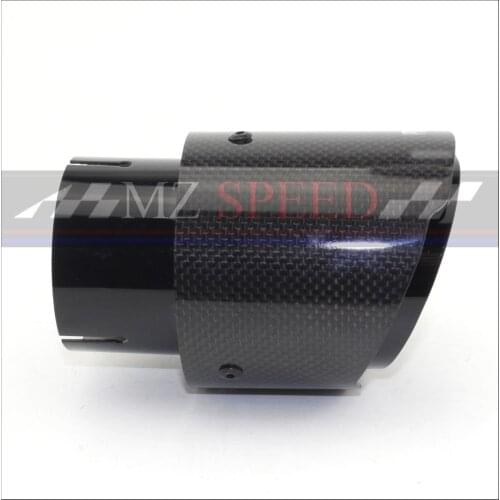 1Pcs long 120mm luster + black stainless steel A.K Muffler End Pipe exhaust pipe muffler For Universal Carbon Exhaust Tips