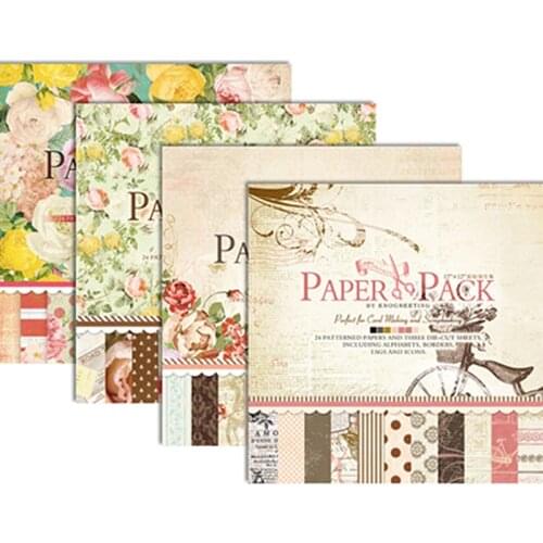 12 Inch ENO Greeting Craft Paper Scrapbook Paper Pad Retro Scrapbook Paper Bag DIY Happy Planner Card Making Diary Project