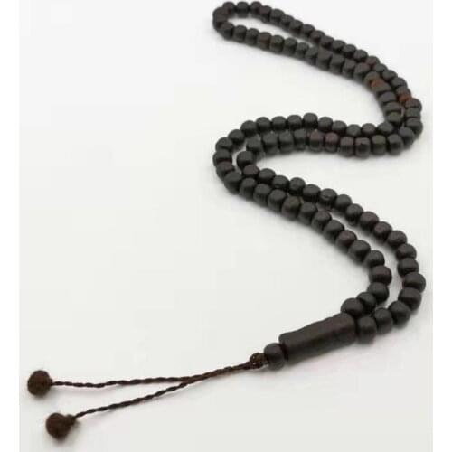 2021 Natural Wood Tasbih 99 beads Mans ornament Misbaha Muslim prayer beads Pocket Islam Rosary