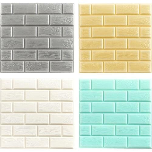 3D Tile Brick Wall Sticker Self Adhesive Decorative Panels Living Decor