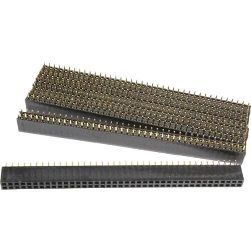 5PCS 2.54mm 2*40 Pin Double row Straight Female pin header 2.54MM Connector Socket 2x40 80p