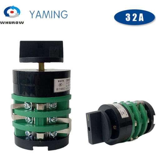 8 Position Rotary Switch KDHC-32/3X8 Welding Machine Cam Switches AC50Hz 32A 3 Poles Green Universal Changeover Welder
