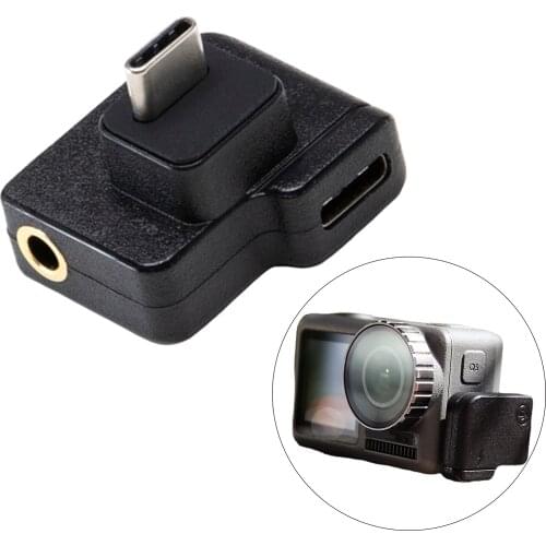 Adapter For DJI OSMO Dual USB-C to 3.5mm Mic Microphone Adapter For DJI OSMO Action Accessories#30