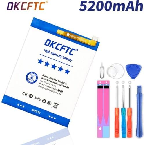 5200mAh HB366481ECW Battery for Huawei P9 5C/P9 G9 lite/P10 lite/p20 Lite/G9 Honor 8/Honor 8 9 Lite/ Y6 II/honor 6c pro/v9 play