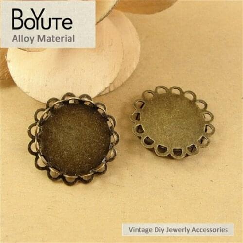 BoYuTe (40 Pieces/Lot) 18MM Cabochon Base Antique Bronze Plated Pendant Bezel Diy Jewelry Making Materials