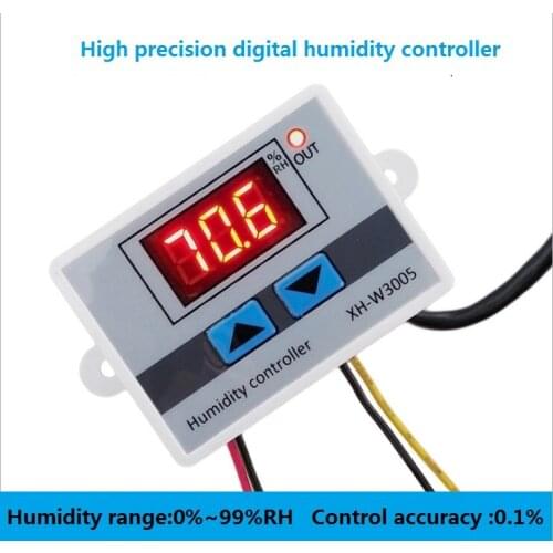 W3005 220V 12V 24V Digital Humidity Controller instrument Humidity control Switch hygrostat Hygrometer SHT20 Humidity sensor