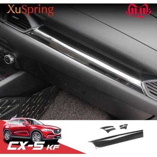 Car Dashboard Center Control Edge Trim Cover Interior Garnish Sticker Strips For Mazda 2017 2018 2019 2020 2021 CX-5 CX5 KF LHD