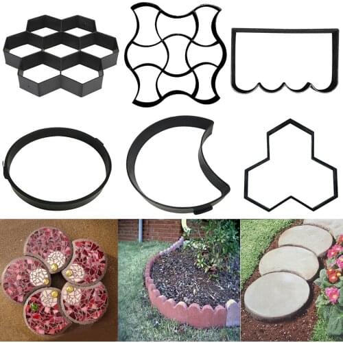 Manually Paving Cement Brick Concrete Molds DIY Paver Path Maker Mold Garden Stone Road Mold Garden Decoration