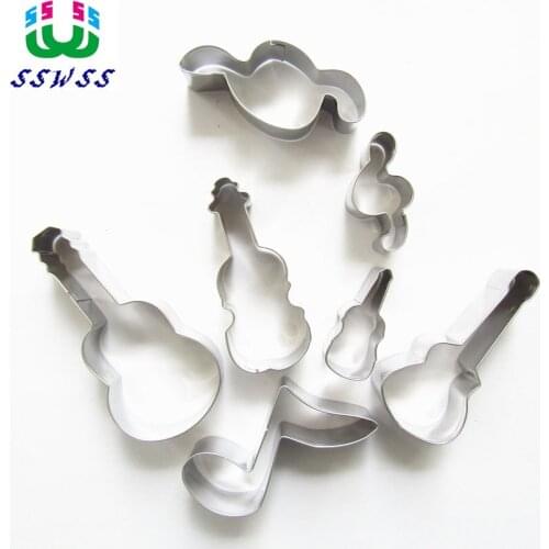 Guitar,Violin,Music Symbols Shape Cake Molds,Music Party Cake Cookie Biscuit Decorating Fondant Cutters Tools,Direct Selling