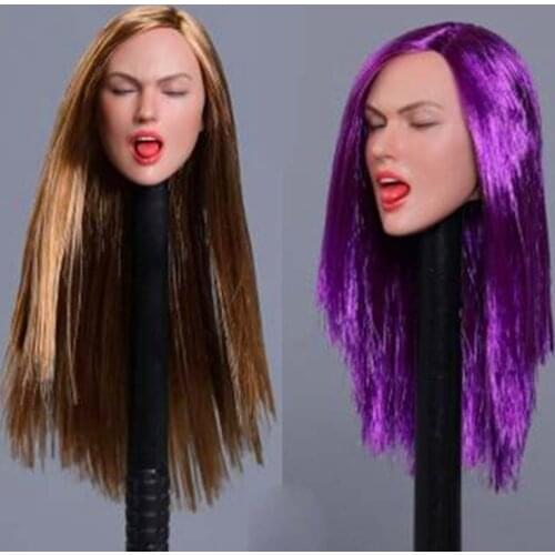 Headsculpt 1/6 Sexy Tongue Emoticon Head Sculpt Model 1:6 Girl Head Sculpt Gina Lollobrigida Head Carving Toy GACTOYS GC025