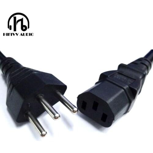 Hifivv audio AC cable line Swiss Brazil Standard UL 0.75 square MM 1.5 meters long Copper core Power cord