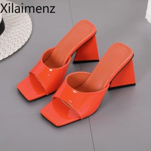 Summer high-heeled slippers luxury womens high-heeled sandals non-slip ladies fashion outdoor sandals plus size womens shoes