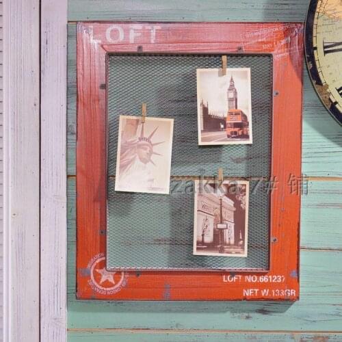 LOFT French country style retro to do the old decorative wall decoration Mural photo folder listed notes board