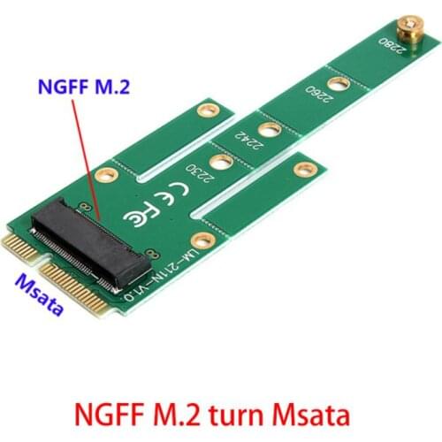 M.2 B Key SSD To MSATA MINI PCIE Adapter Converter Card For NGFF 22x30mm 22x42mm 22x60mm 22*80mmSSD Expansion Card