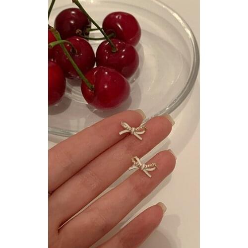 Fashion S925 Bowknot Earrings 2021 New Trendy Temperament Earrings Female Super Fairy Romantic Earrings