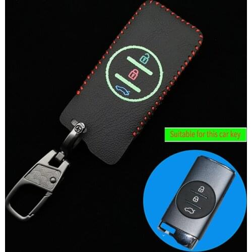 Fashion Leather Top Layer Car Key Cover Case Shield For Chery Tiggo 8 Arrizo 5 Pro Gx 5x Eq7 Chery Tiggo 7 Pro 2020 Accessories