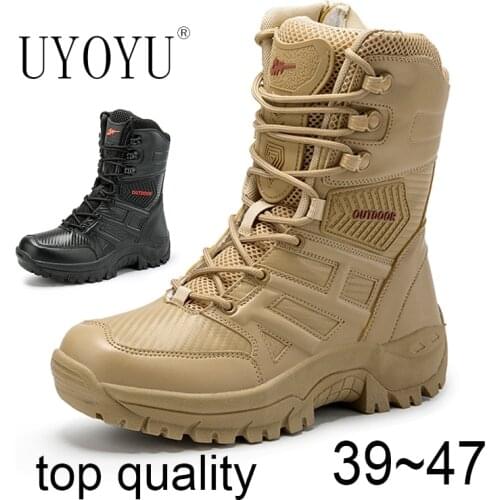 Drop Shipping Brand Winter Boots Men Warm Snow Black Men High Quality Military Boots Men Leather Shoes Plus Size Work Waterproof