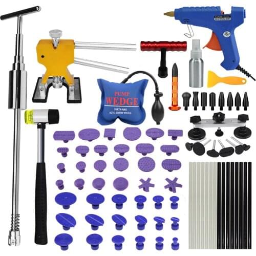 Panitless dent repair Repair Kit Body Dent Puller Remove Dent Lifter Tool Set Automotive Dent Suction Cup Puller Glue Gun Tool