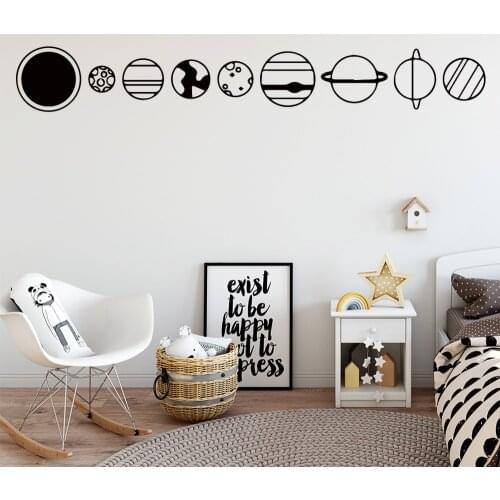 Universe Planet Art Sticker Waterproof Wall Stickers House Decoration Accessories For Living Room Home Party Decor Wallpaper