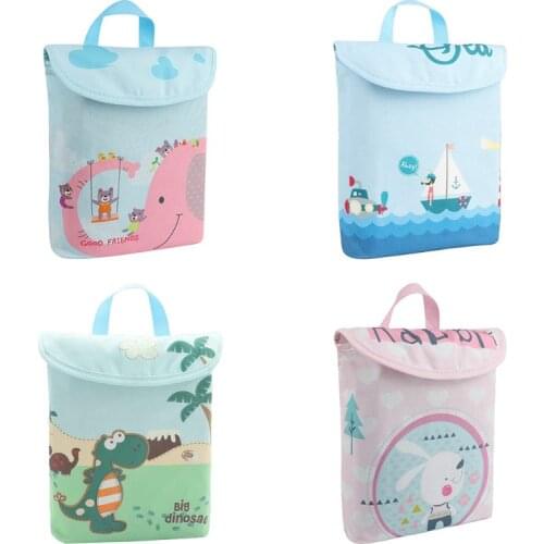 New Double Layer Infant Diapers Storage Bag Waterproof Portable Nappies Organizer