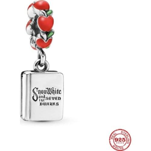 New Original Silver Color Christmas Gift Apple Dangle Diy Bead Fit European Pandora Charms Bracelet Bangles Diy Jewelry P632