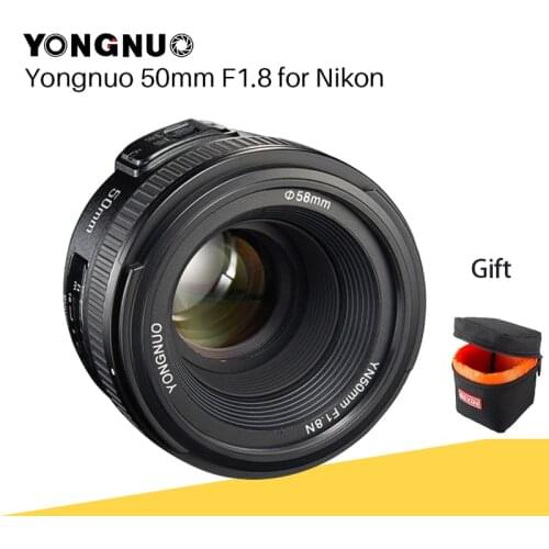 YONGNUO YN50MM F1.8 Camera Lens for Nikon D800 D5100 D5200 D5300 Large Aperture AF MF DSLR Camera Lens For Sony ZV-1 RX100 VII