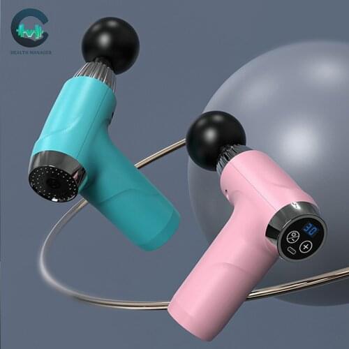 Health Manager Portable Massage Gun Deep Tissue Percussion Muscle Massager For Pain Relief Fascia Gun Electric Body Massager