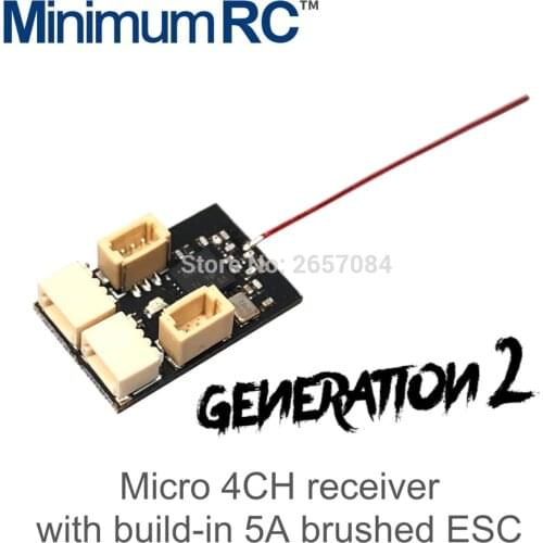 Second generation!Miniature receiver Dsm2 Flysky Frsky s-fhss receptionIntegrated with brushed ESC for mini RC Airplane