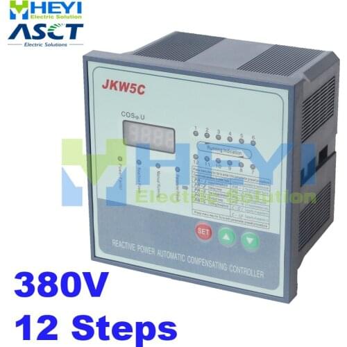 JKW5C power factor regulator compensation controller for power factor capacitor 12steps 380v