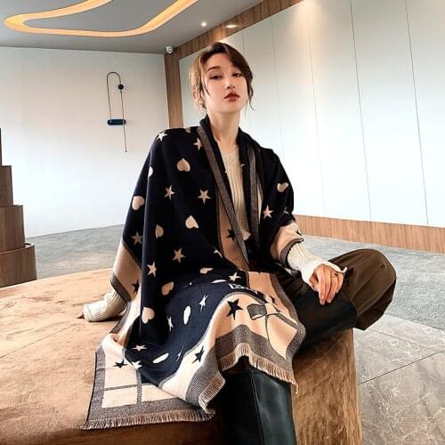 Luxury Women Cashmere Scarf Winter Pashmina Warm Shawls and Wraps Lady Print Thick Blanket Neck Scarves Bufanda