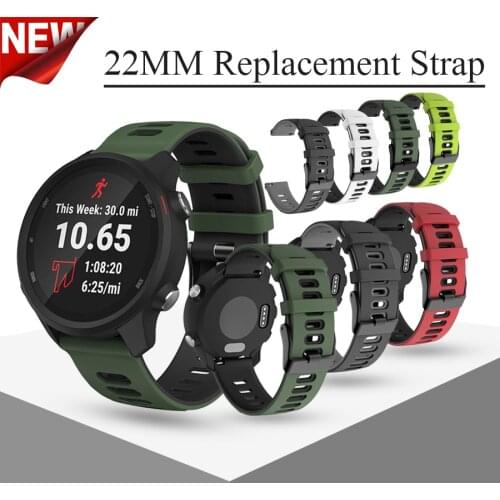 22mm silicone band For Xiaomi LS05/Samsung Galaxy Watch3 45mm/Huawei GT2 46mm/Huami Amazfit GTR 47mm/Garmin Vivoactive 4 strap