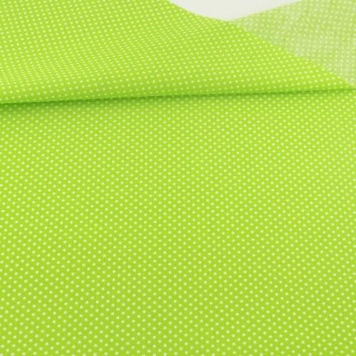 TERAMILA fabric Little White Dots Style Green Plain 100% Cotton Fabric Patchwork Fabrics Home Textile Dolls Cloth
