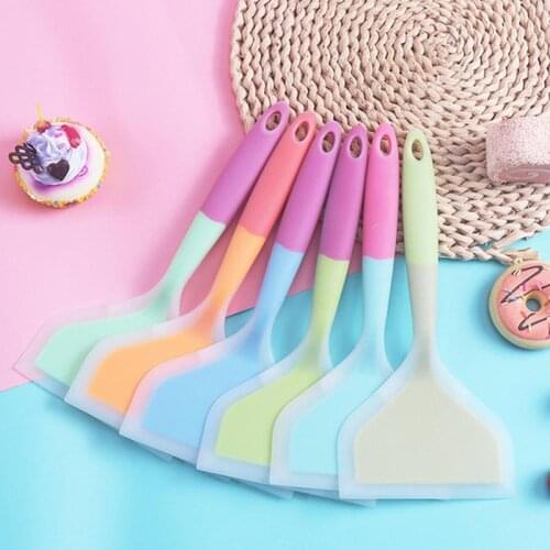 Temperature-Resistant Silicone Spatula Non-Stick Pan Turners Beef Meat Wide Pizza Shovel Egg Scraper Flexible Kitchen Gadget