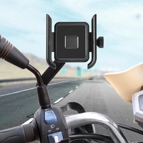 Aluminum Alloy Phone Holder in Car Universal 360 Degree Rotation Motorcycle Bicycle Phone Stand Holder Bracket suporte celular