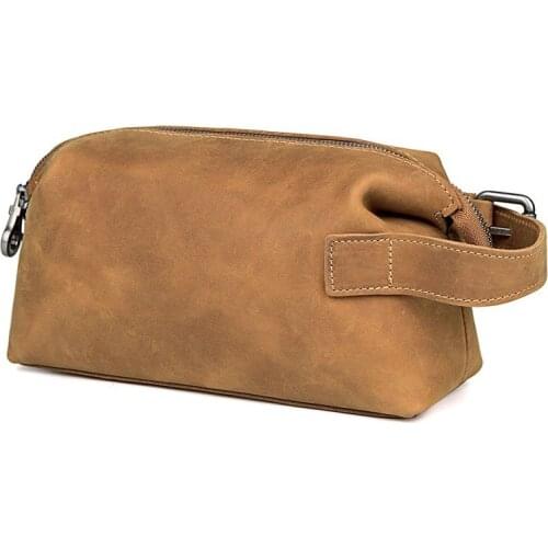 Vintage Handbag Men Large Purse Travel Cosmetic Bag Men Wash Shaving Bag Waterproof Women Toiletry Bag Toilet Purse Makeup Kit