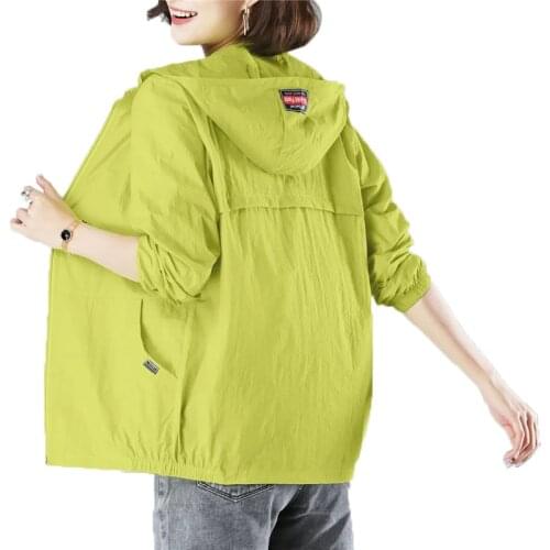 Sun-Proof Clothing Women UV Summer 2021 Anti-Ultraviolet Sun Protection Clothing Female Coat Jacket Hooded Tops Zipper Femme