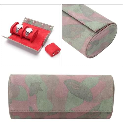 1Pc 3 Slots Watch Storage Box Chic Portable Camouflage Watch Box Watch Case Watch Holder for Gift