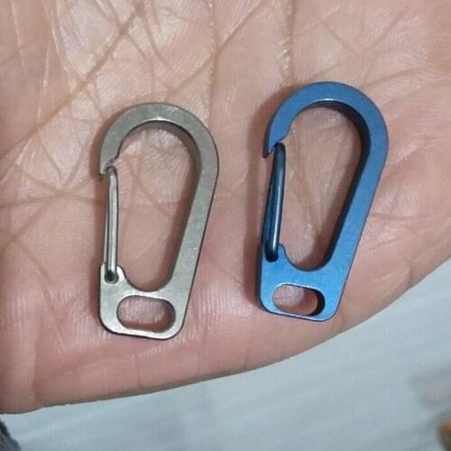 10PCS EDC Titanium Alloy TC4 Keyring Carabiner Multi-functional Organize Spring Buckle Hanging Key Holder FW204