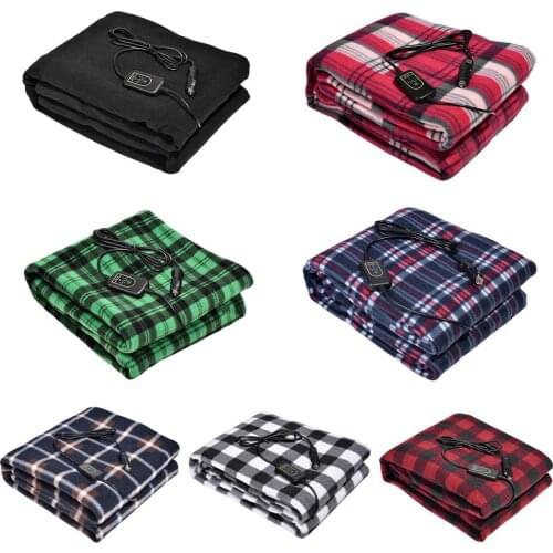 145*100cm Lattice Energy Saving Warm Car Heating Blanket 12V Electric 3 Speeds Warm Heated Blanket Car Accessories