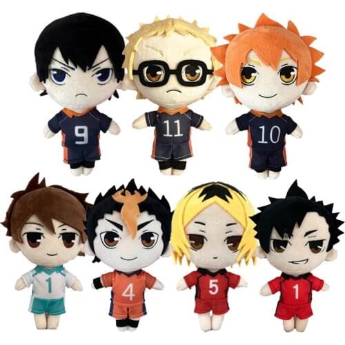 20cm Haikyuu Plush Doll Anime Volleyball Soft Stuffed Doll Haikyuu!! #9 #10 Hinata Shoyo Tobio Kageyama Plush Pillow Kids Toy
