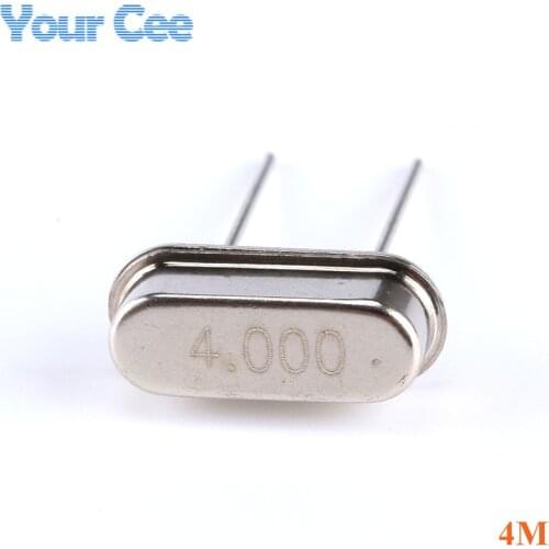 4MHz 4M Hz 4.000M 4.000 MHZ Through Holes HC-49S Quartz Resonator Crystal Passive Oscillator 10pcs