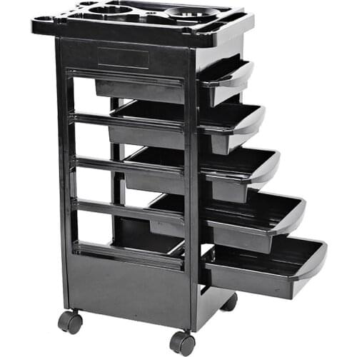 5 Drawers Hair Salon Instrument Storage Cart Adjustable Height Trolley Beauty Tools Multi-functional rack