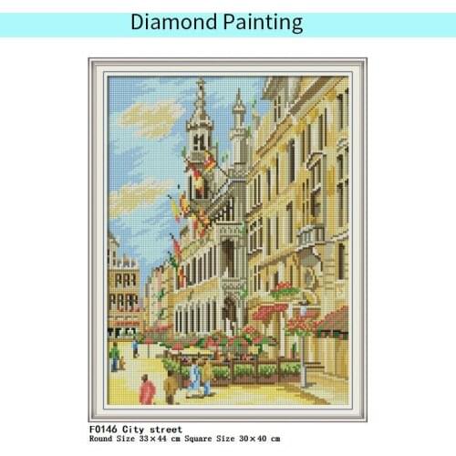City Street Diamond Embroidery Icons Diamond Painting Full Special Shaped 5D DIY Cross Stitch Rhinestone Pictures Mosaic Diamond