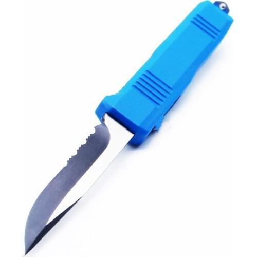 Butterfly Small C07 blue 7inch 440 Blade Double Action Tactical Self Defense Folding Fixed Knife Camping Multi Tool