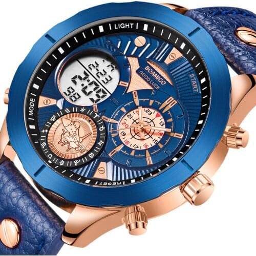 Reloj Hombre Fashion Men Watches New Designer Sports digital Wristwatches Leather Band Quartz Watch for Men