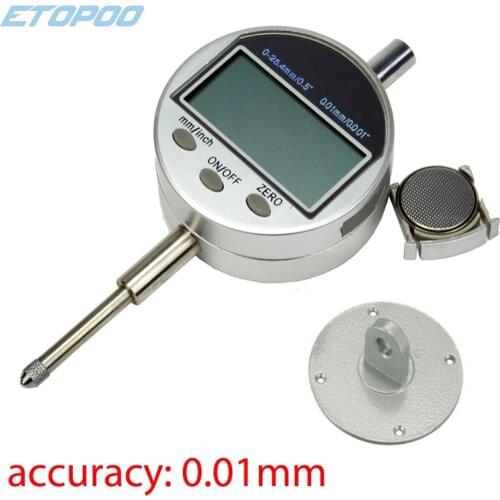 0-12.7mm/0.5" 0-25.4mm/1" Gauge Digital Dial indicator digital indicator micrometer 0.01mm/0.0005" use 3V battery Precision Tool