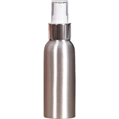 Bright Sliver Spray Bottle Aluminum/Plactic Cap Perfume Atomizer 20ml 30ml 50ml 60ml 80ml 100ml 120ml Travel Bottle 20pcs/lot