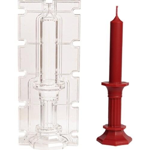 Candlestick Shape Candle Mold Aromatherapy Candle Making DIY Handmade Candle Plaster Mold Candle Holder Home Decoration Ordinary